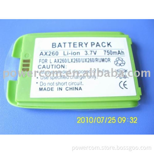 Phone battery for LX260 UX260